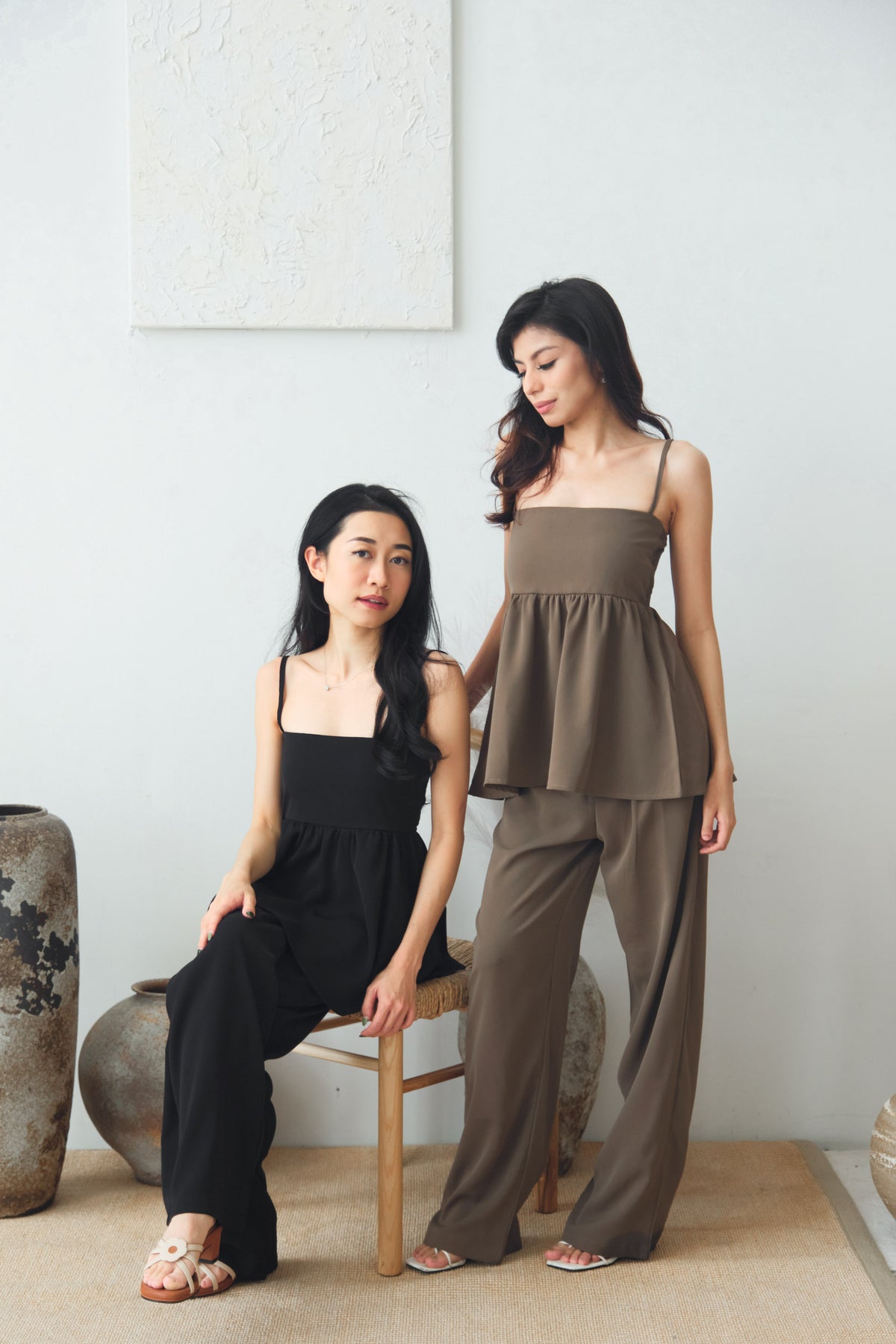 Clara Set by Bash in Taupe Brown