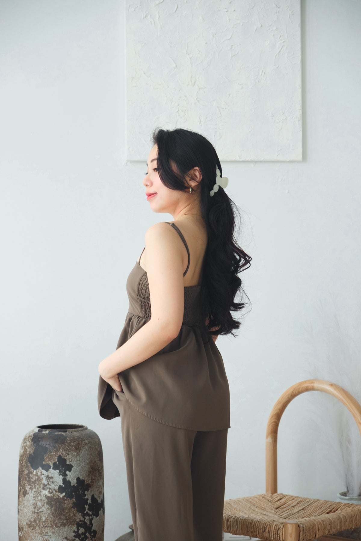 Clara Set by Bash in Taupe Brown