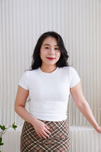 Jess Basic Round Neck Top in White