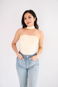 Amida Choker Tube Top in Yellow