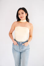 Amida Choker Tube Top in Yellow