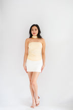 Amida Choker Tube Top in Yellow