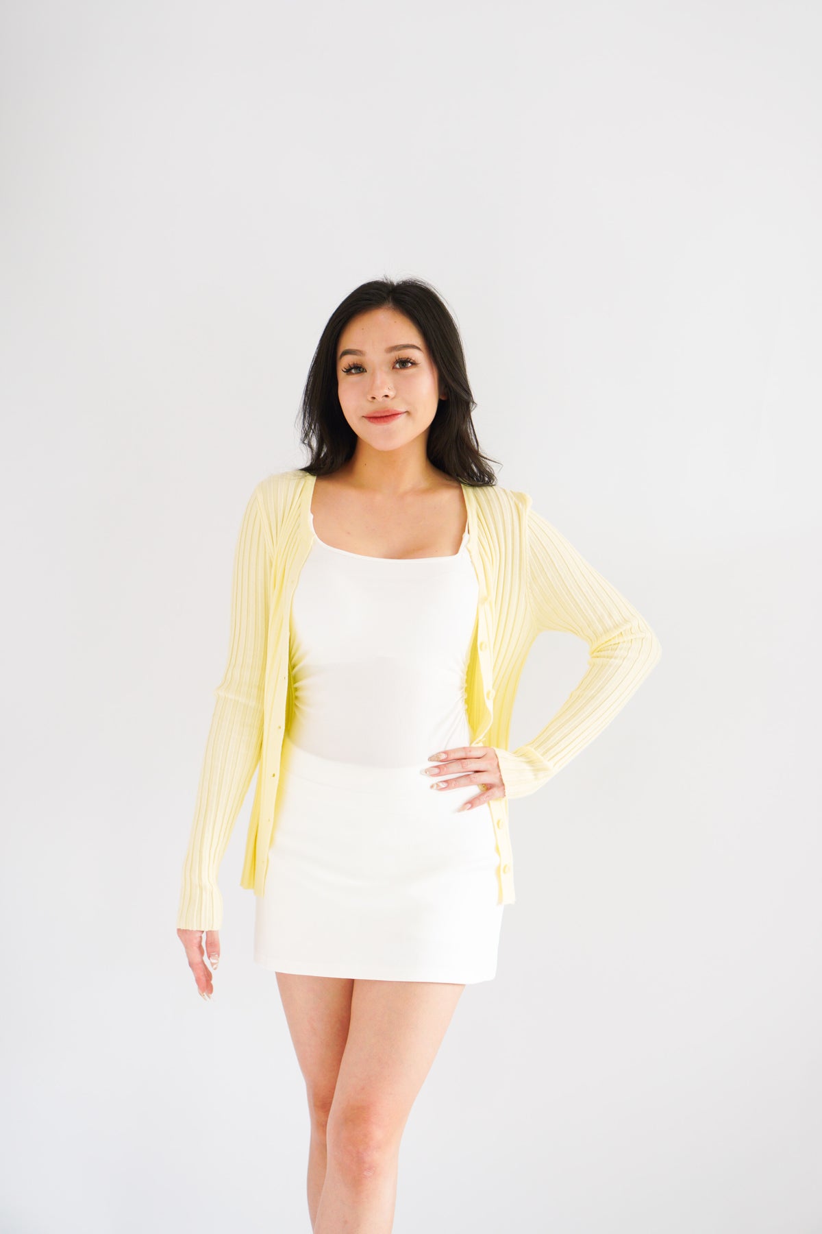 (BACKORDER) Taffy Knit Cardigan in Light Yellow 2.0