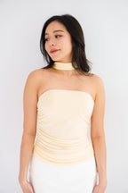 Amida Choker Tube Top in Yellow