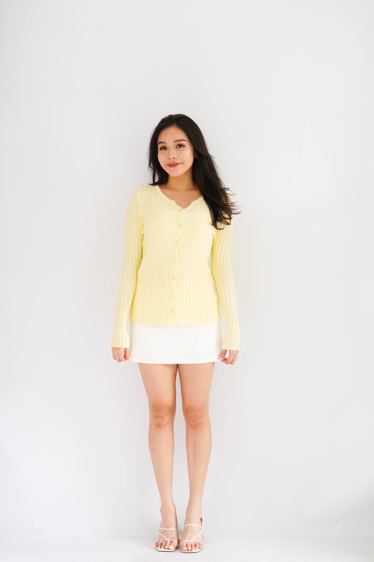 (BACKORDER) Taffy Knit Cardigan in Light Yellow 2.0