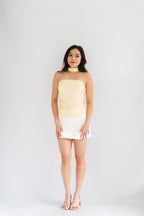 Amida Choker Tube Top in Yellow