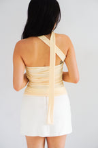 Amida Choker Tube Top in Yellow