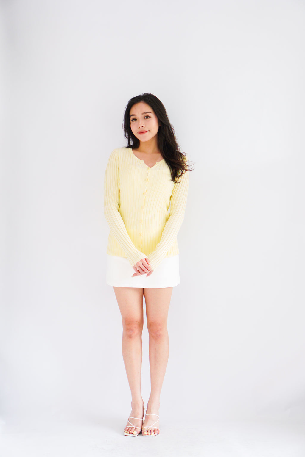 (BACKORDER) Taffy Knit Cardigan in Light Yellow 2.0