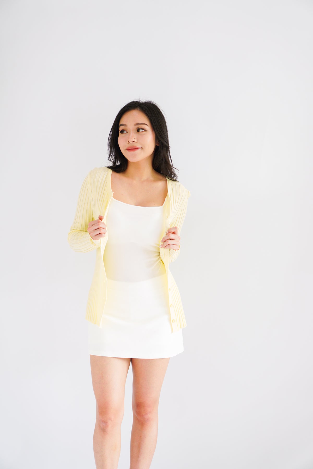(BACKORDER) Taffy Knit Cardigan in Light Yellow 2.0