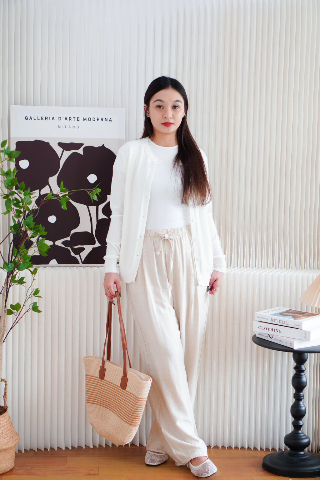 Minra Knit Cardigan in White