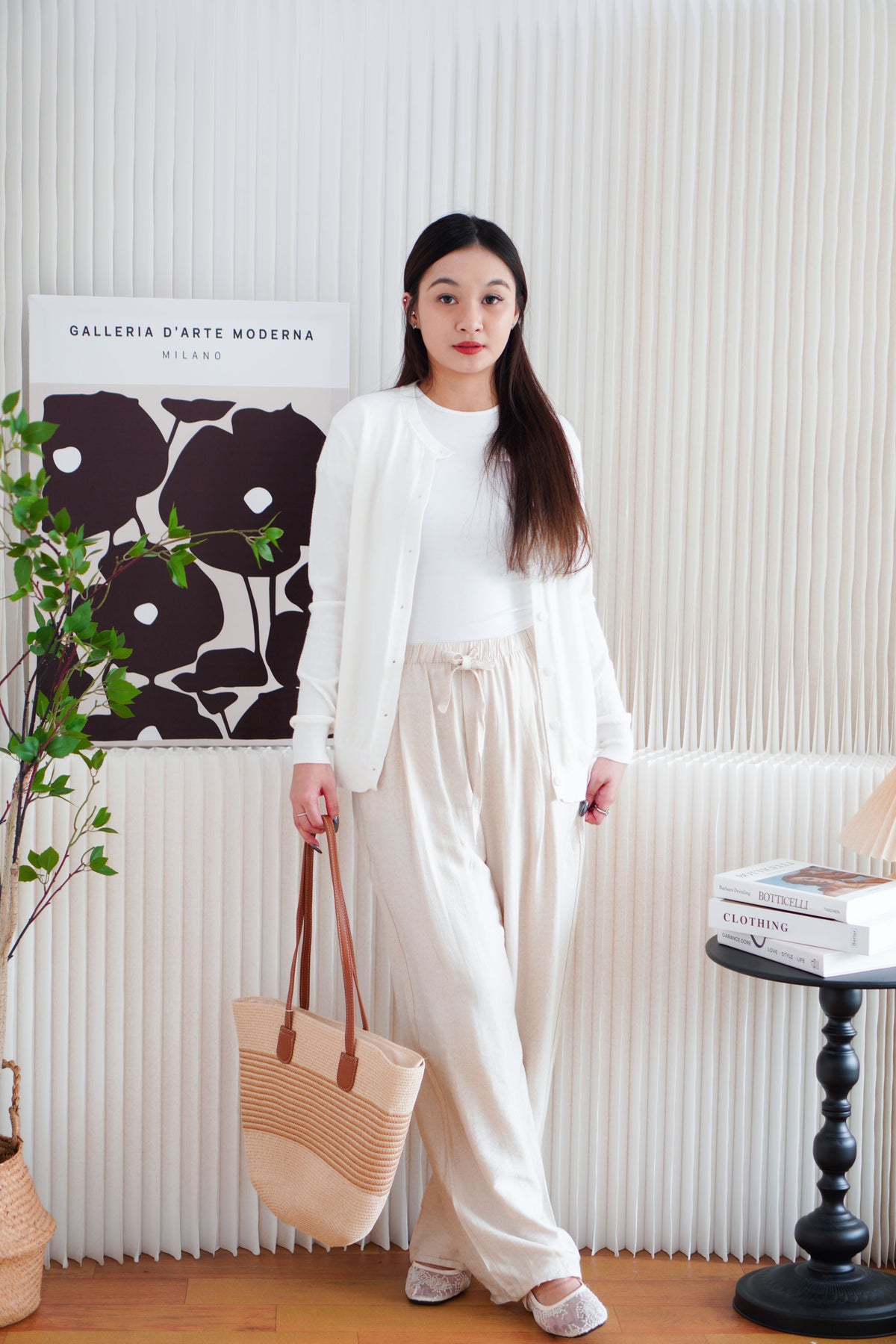 Minra Knit Cardigan in White