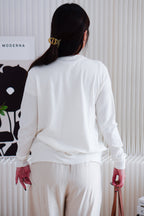 Minra Knit Cardigan in White