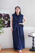 Kiena Denim 2 Piece Skirt Set in Blue