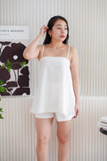 Nelisa Flowy Top with Shorts 2 Piece Set in White