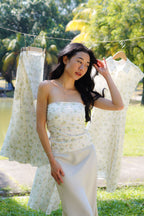 Fiora Floral Padded Tube Top by Bash in Spring Whispers