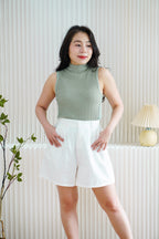 Lowen Midi Shorts in White