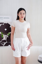 Lowen Midi Shorts in White
