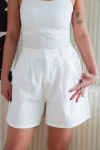 Lowen Midi Shorts in White