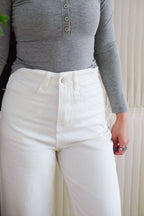 Winter Wide Legged Jeans in White