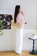 Ashby Oversized Knit Cardigan in Pink