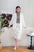 Ashby Oversized Knit Cardigan in White