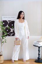 Ashby Oversized Knit Cardigan in White