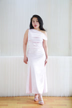 Anerlly Satin Toga Dress in Pink