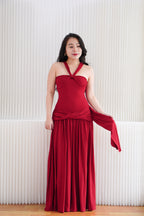 Sabelle 2 Way Maxi Dress in Red