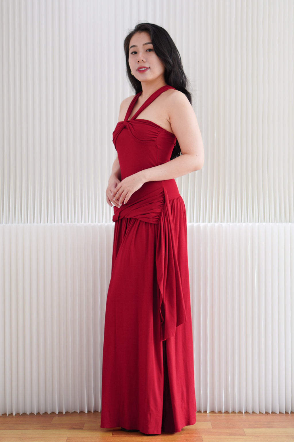 Sabelle 2 Way Maxi Dress in Red