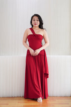 Sabelle 2 Way Maxi Dress in Red