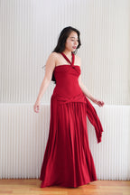 Sabelle 2 Way Maxi Dress in Red