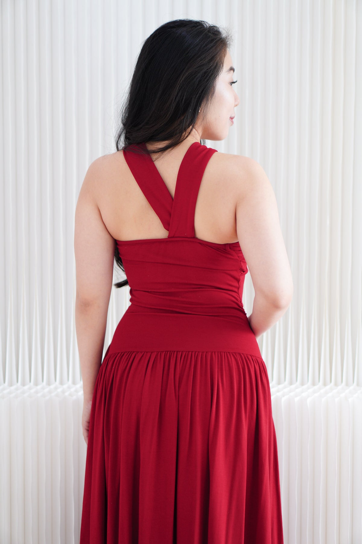Sabelle 2 Way Maxi Dress in Red