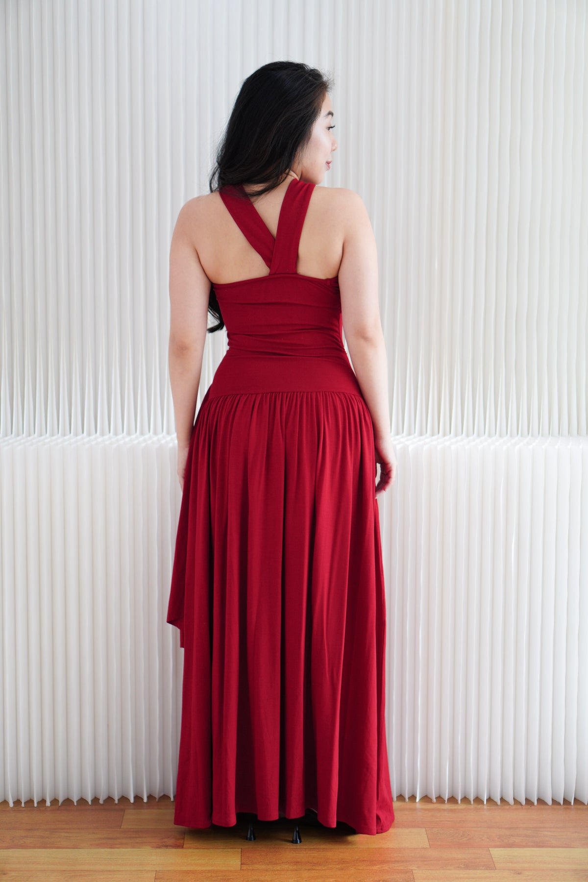 Sabelle 2 Way Maxi Dress in Red