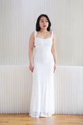 Solis Lace Bodycon Maxi Dress in White