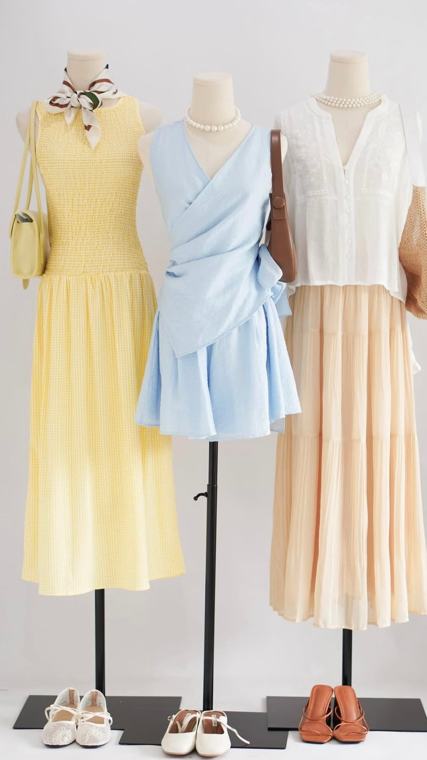 Seaki Dress + Fiora 2 Piece Shorts Set + Sera Top + Celiz Skirt