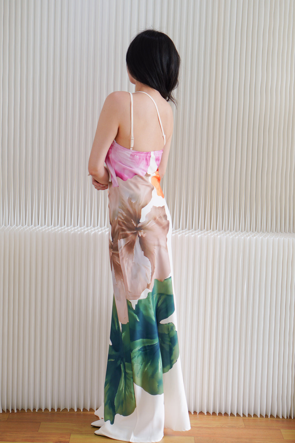 Delysia Floral Toga Maxi Dress in White