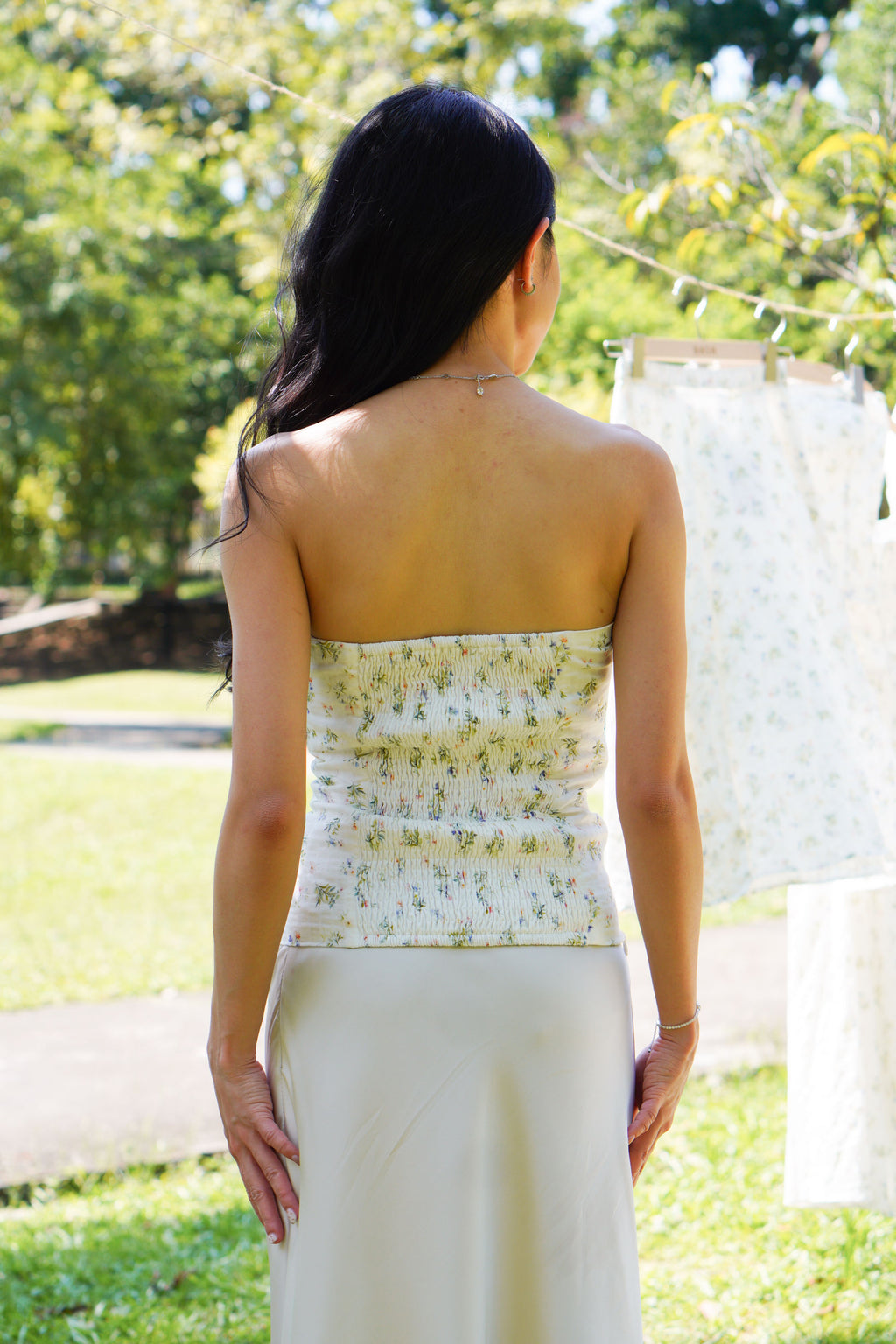Fiora Floral Padded Tube Top by Bash in Spring Whispers