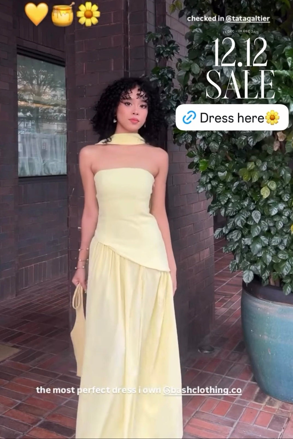 Dephora Dress in Yellow - As Seen On @fh.hanie