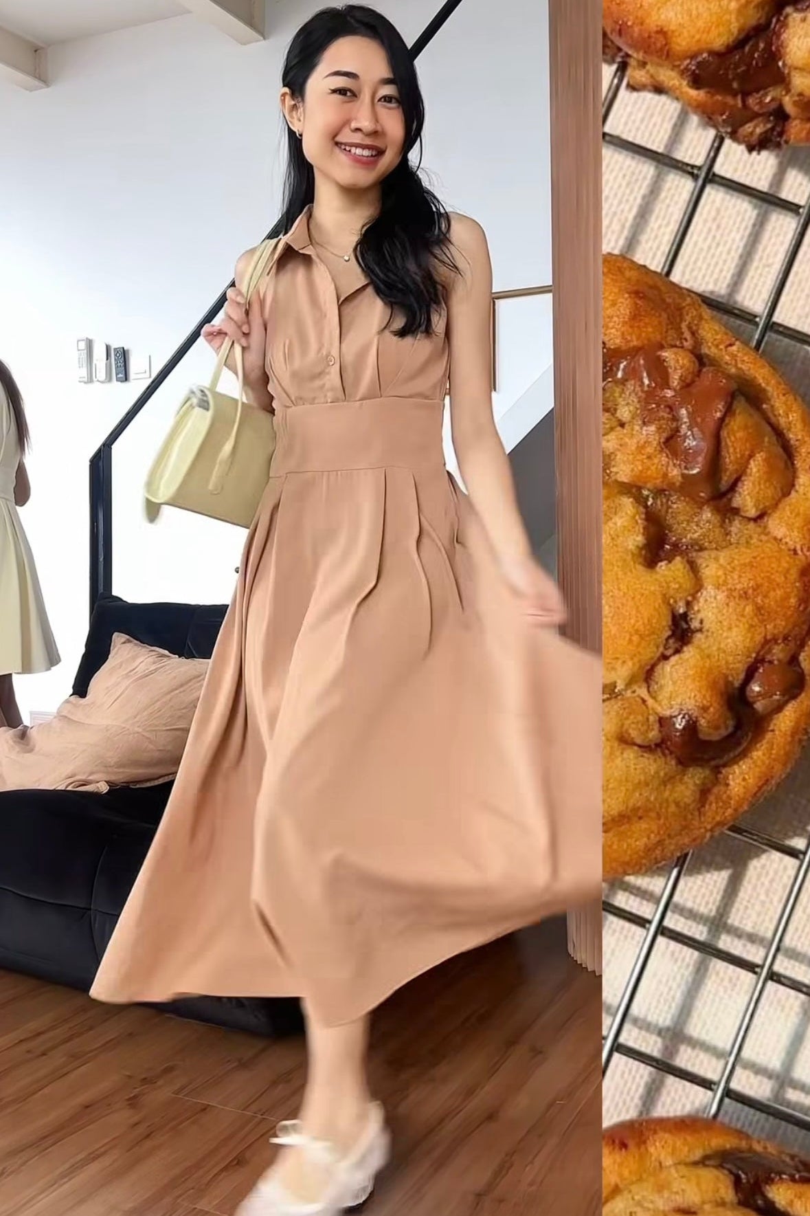 Maxi Blaire Dress in Khaki - As Seen On @maxinekxy