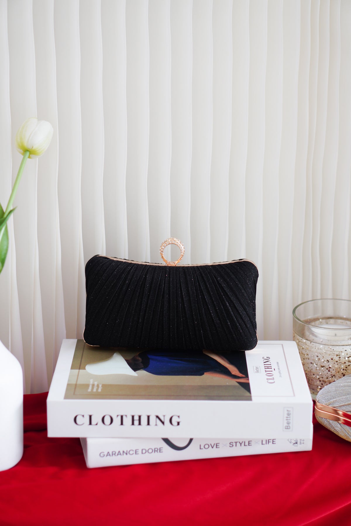 (BACKORDER) Dinner Clutch in Black