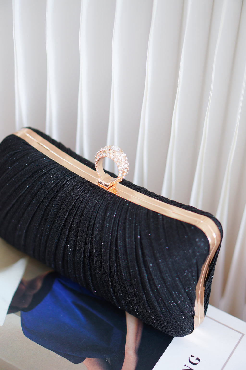 (BACKORDER) Dinner Clutch in Black