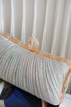 (BACKORDER) Dinner Clutch in Champagne