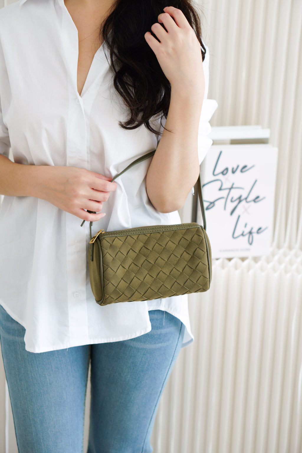 Mita Weave Multiway Bag in Green