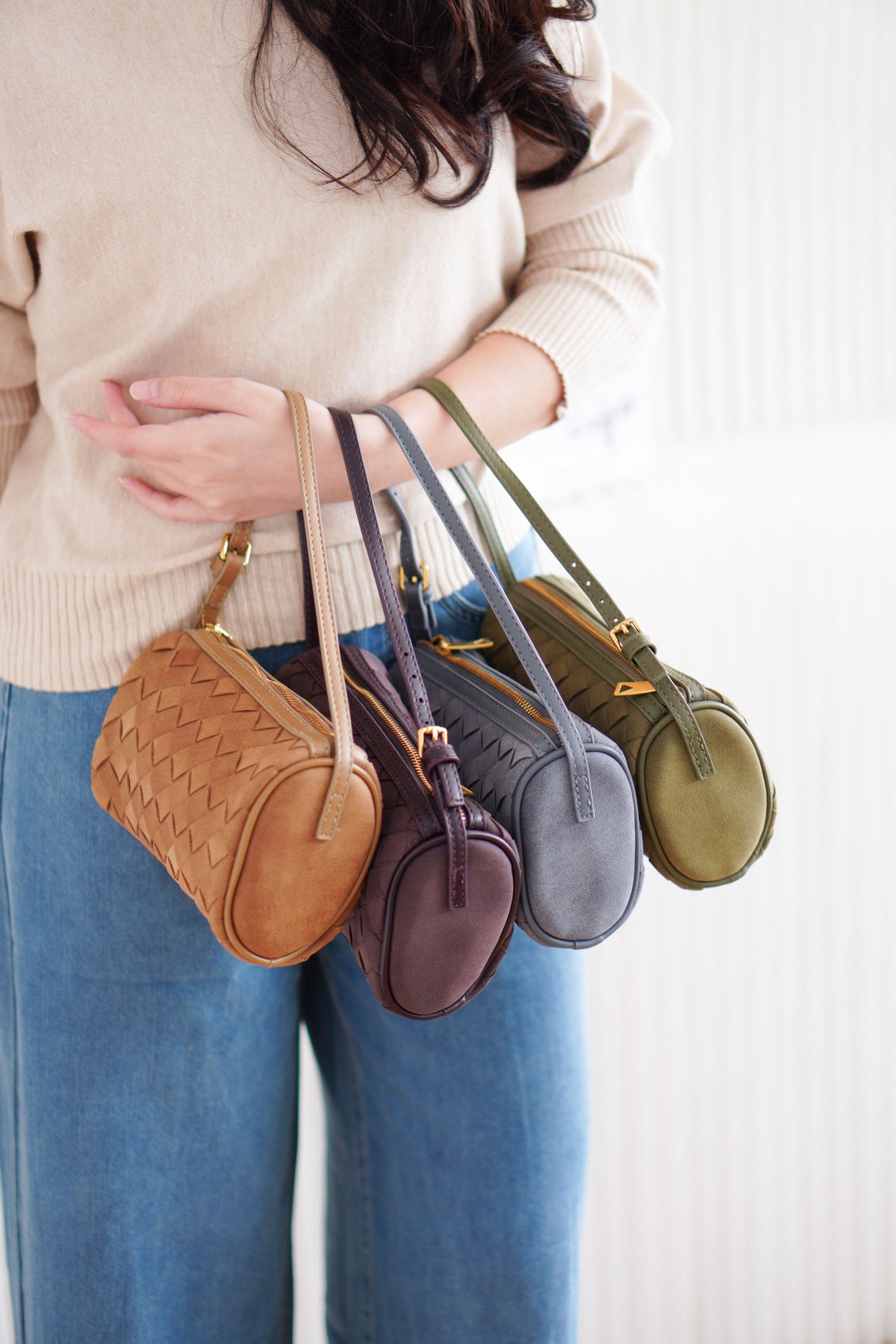 Mita Weave Multiway Bag in Green