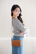(BACKORDER) Juna Stripes Knit Cardigan Top in Black & White
