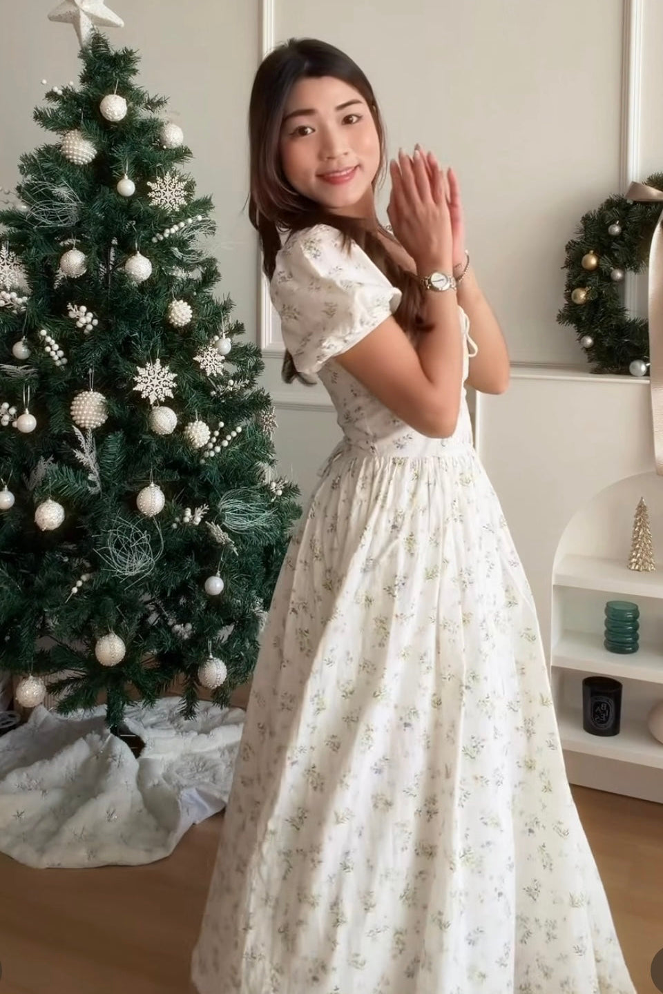 Lyla Dress in Spring Whispers - As Seen On @samanthaaaqing