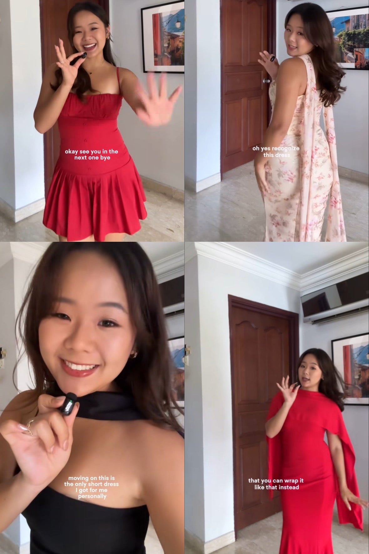 Annelise Red Dress + Roselune Set + Xoe Black Dress + Xoe Red Dress - As Seen On @xyzrissa
