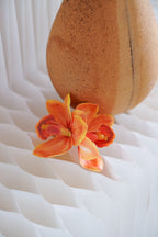 Statement Flower Hair Clip in Sunset Orange