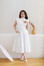 (BACKORDER) Yi Ru Modern Cheongsam Top in White
