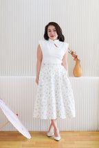 (BACKORDER) Yi Ru Modern Cheongsam Top in White